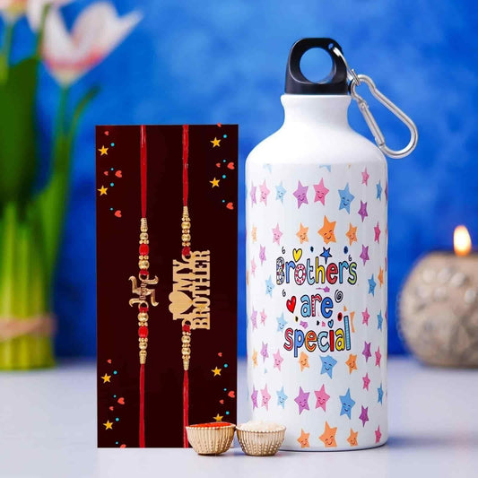 Brother Special Bottle with 2 Rakhis